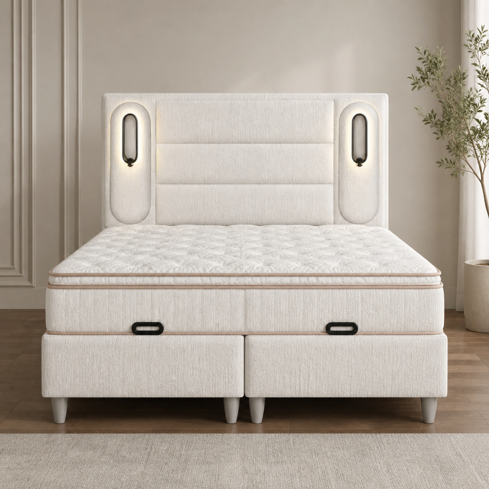 Bela Boxspringbett – Baza von vorn