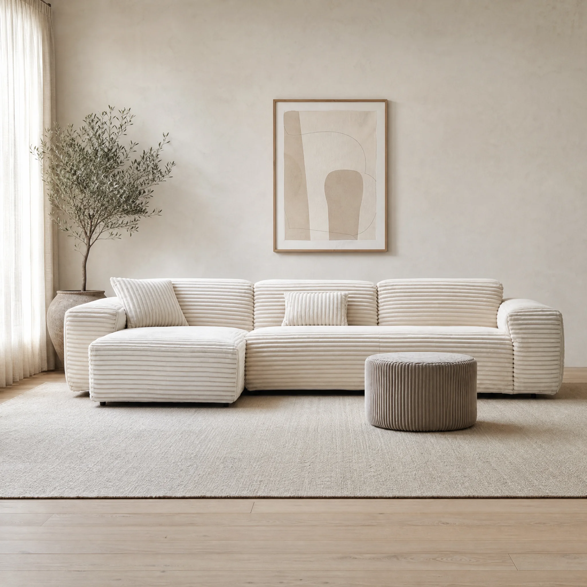 Big Mama Ecksofa in Cognac aus fünf Modulen