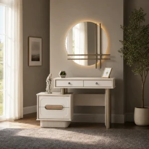 Kommode mit Spiegelaufsatz, 130 cm breit und 165 cm hoch