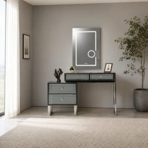 Kommode mit Spiegel, 132 cm breit und 85 cm hoch